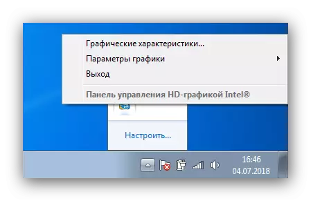 Utilitário igfxtray.exe no painel de notificação do Windows