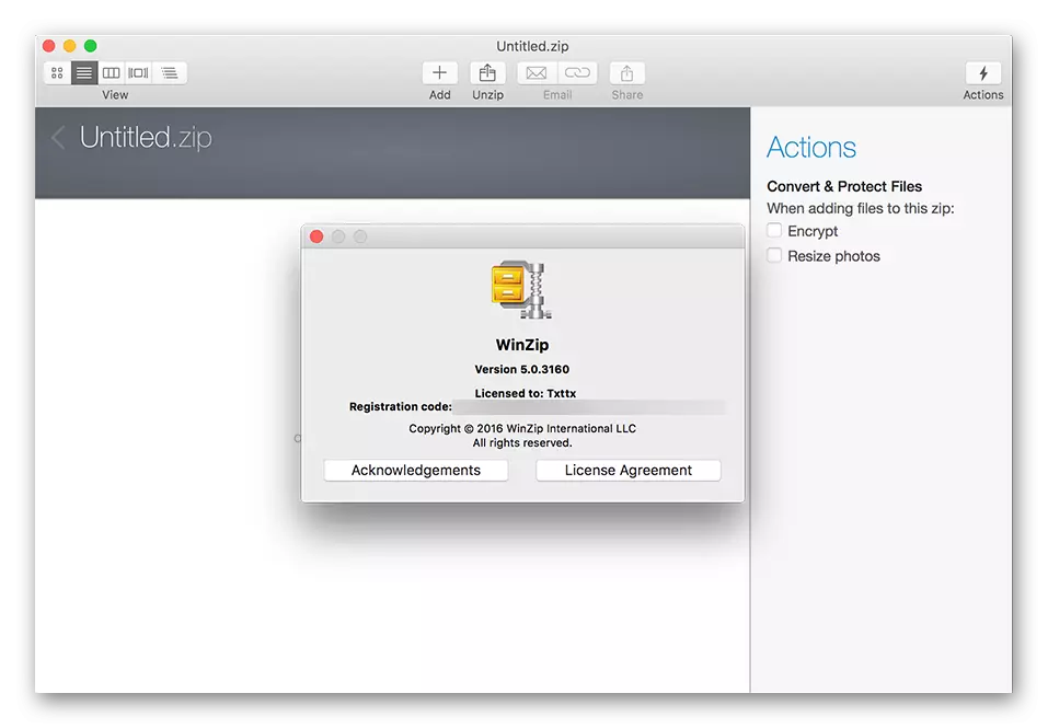 Bruke Winzip Mac-arkiveren for MacOS