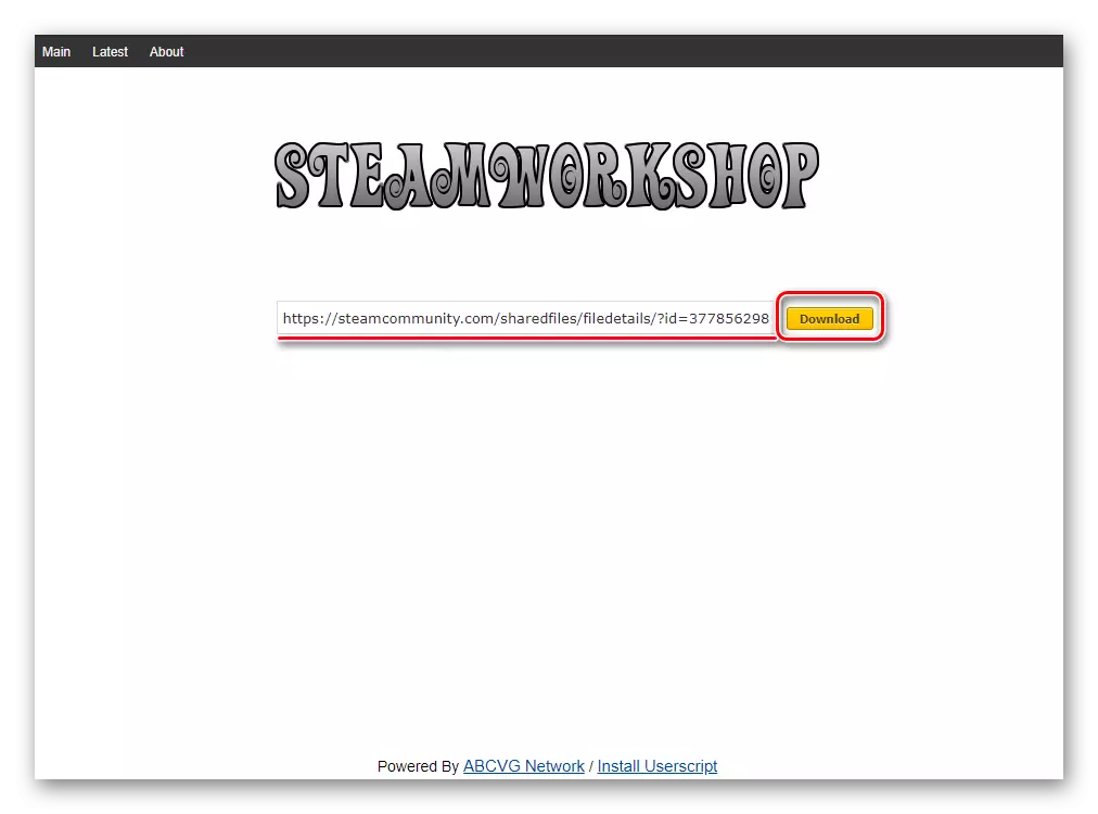 Inserte enlaces en SteamWorkshop para descargar el fondo de pantalla