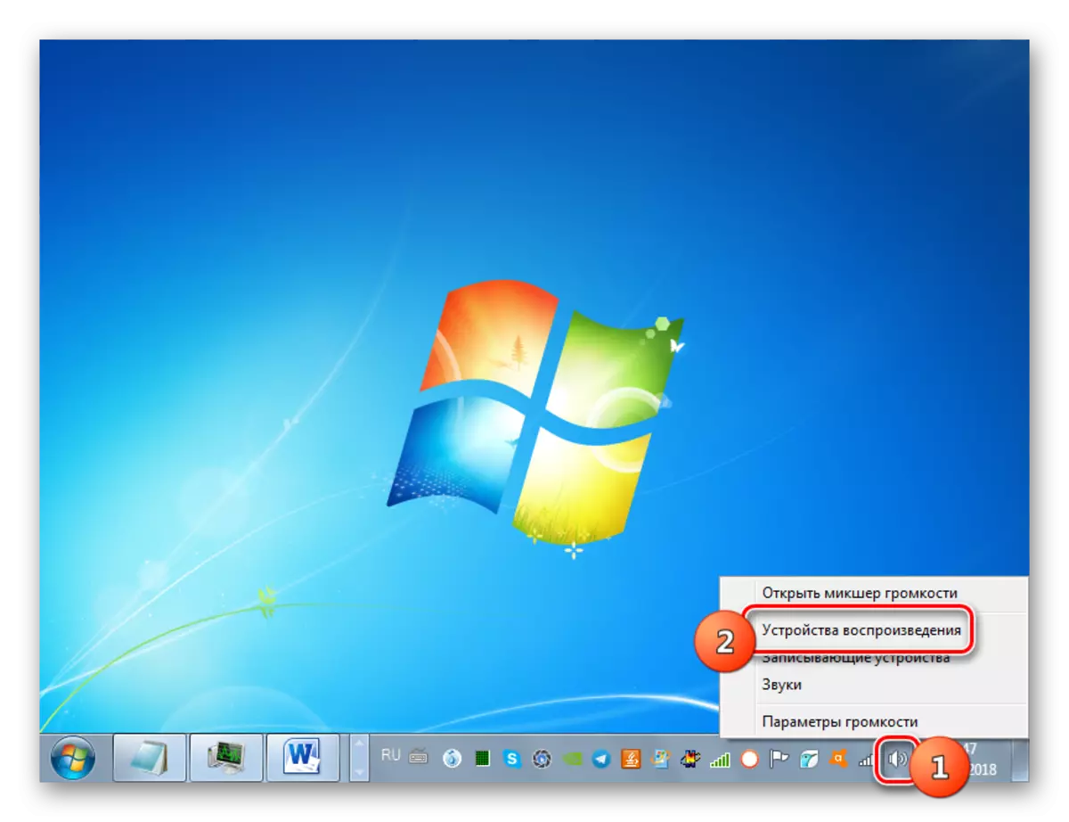 Windows 7'deki bildirim alanı üzerinden bir ses aracı açma