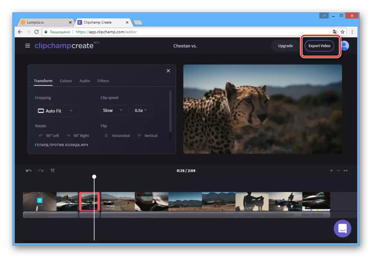 Siirtyminen tallentaa videota Clipchamp