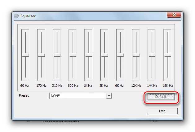 I-reset ang mga setting ng equalizer sa default na halaga sa Windows 7