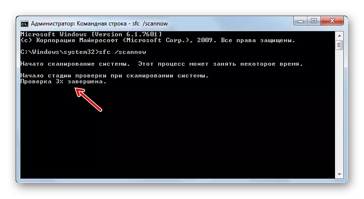 Prozedur fir d'Systemdateien op de Kommando Prompt an Windows 7 z'iwwerpréiwen