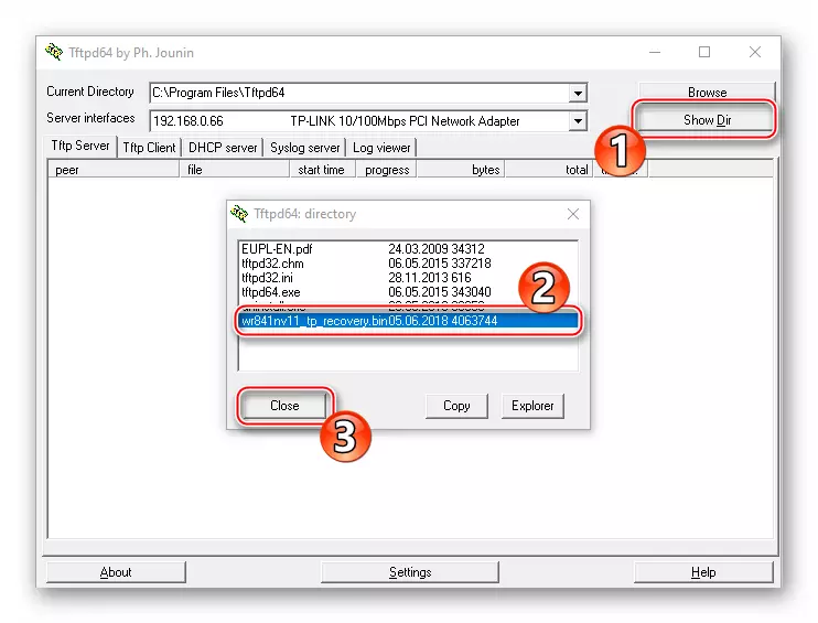 TP-Link TL-WR841N Firmware über TFTPD Auswählen einer Datei zum Schreiben an einen Router