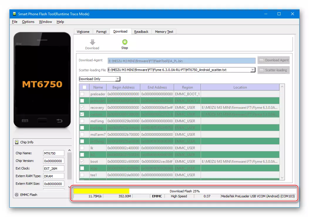 Meizu M3 MINI SP Flash Himan Firmware Process, Dissarping pinaagi sa aplikasyon
