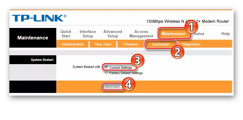 I-restart ang modems tp-link td-w8901n at zte zxhn h108n