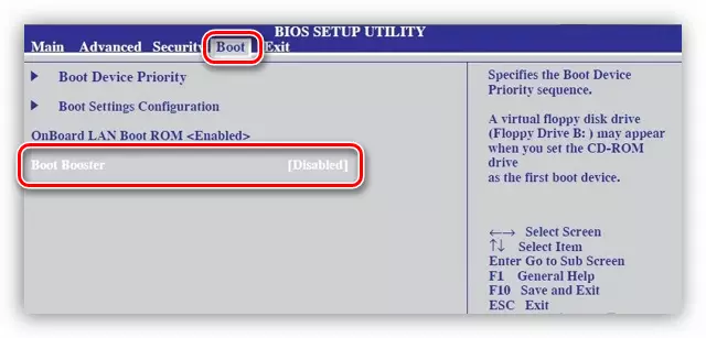 Tosú teanndáileog a mhúchadh i Asus glúine BIOS