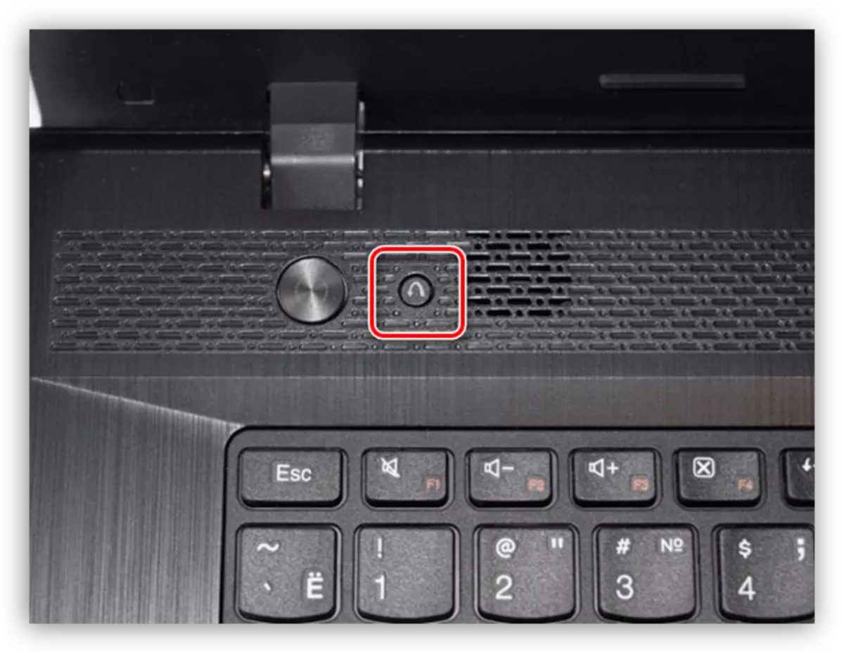 Recovery Button on Lenovo Laptop Housing