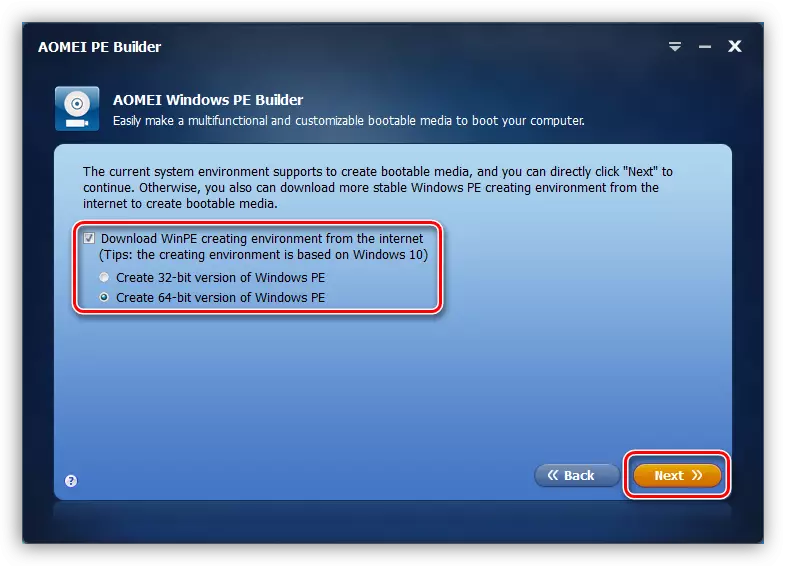 Ładowanie bieżącego obrazu systemu Windows PE w programie Aomei PE Builder