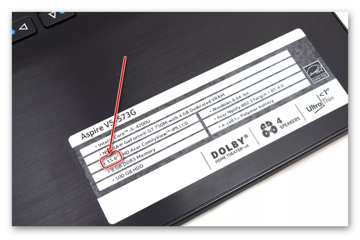 Información sobre a pantalla diagonal no adhesivo do portátil