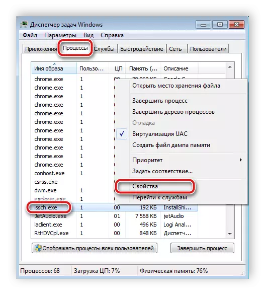Procesegenskaber Windows 7 Task Manager