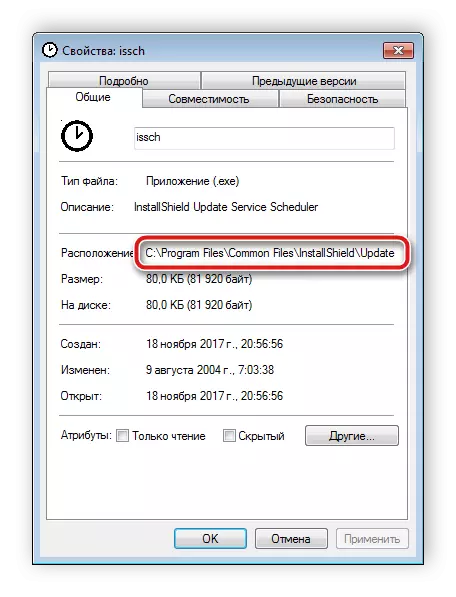 Zobrazenie umiestnenia procesu v systéme Windows 7