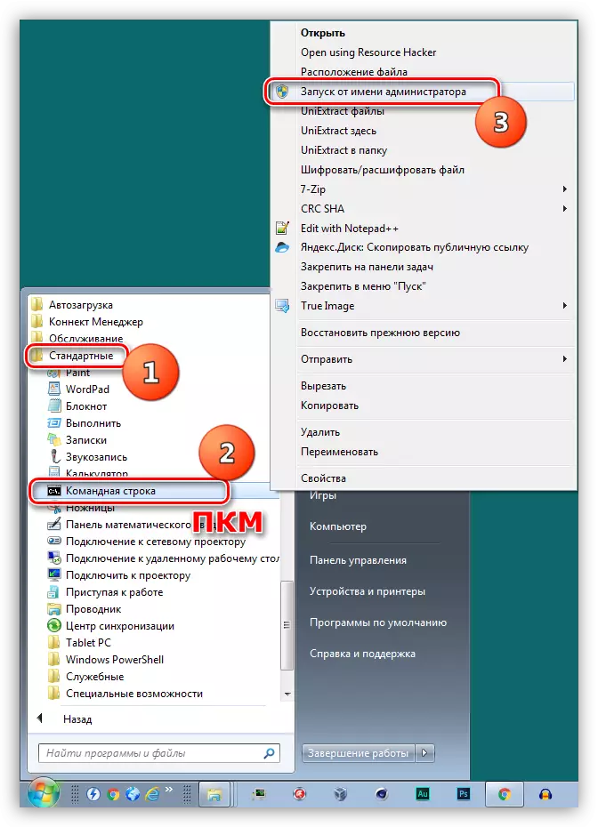 Chạy một dòng lệnh thay mặt cho quản trị viên từ menu Bắt đầu Windows 7