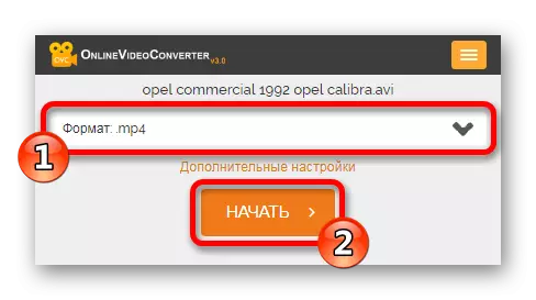 Auswählen des Konvertierens-Formats onlineVideoconverter