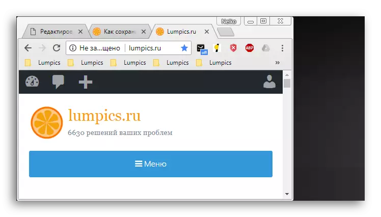 Smanjeni prozor preglednika Google Chrome s desktopom