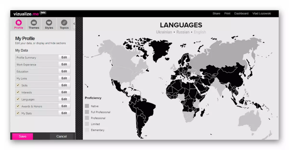 Online Designer Interface Samenvatting Visualiseer