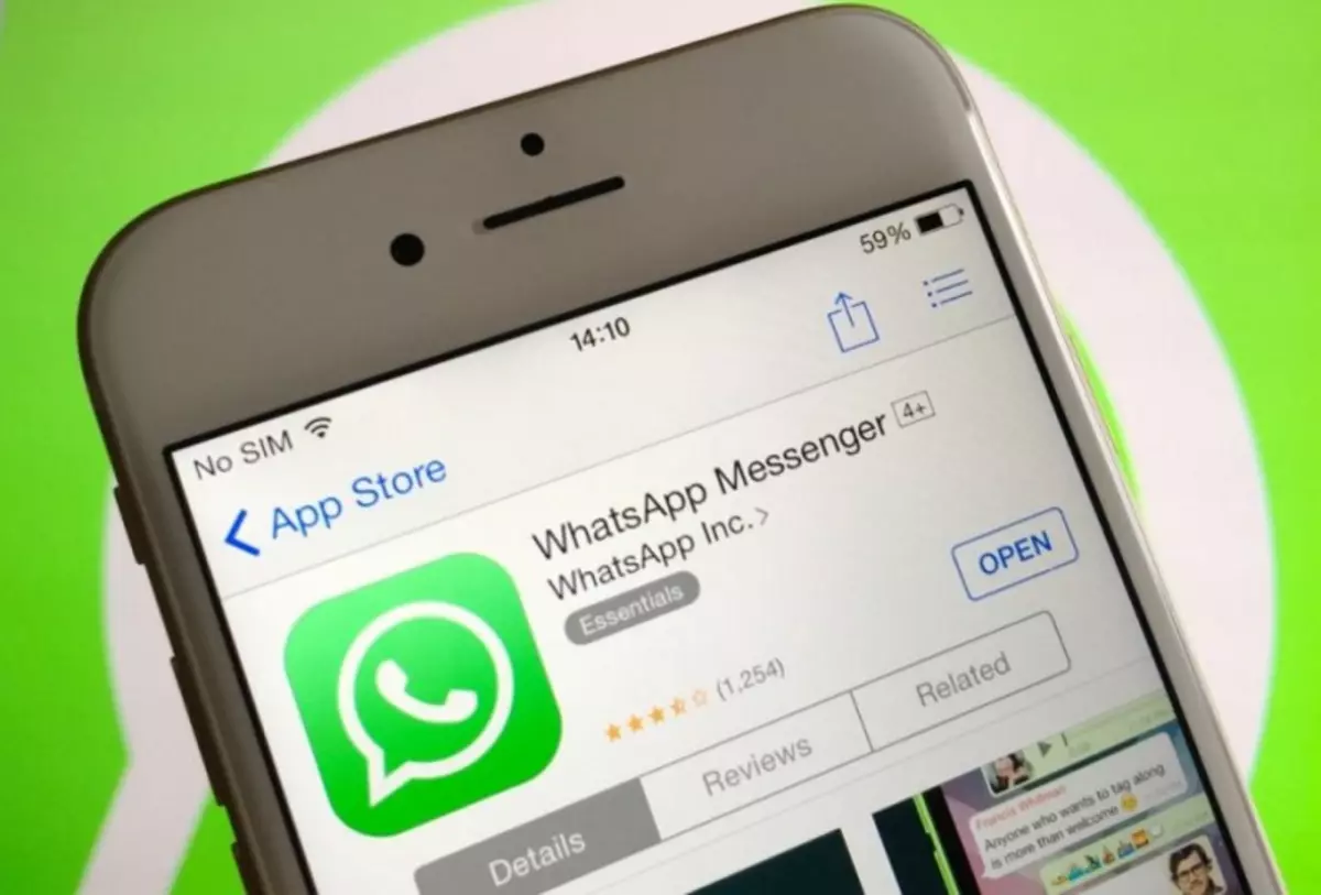 WhatsApp para a instalación do iPhone desde a App Store