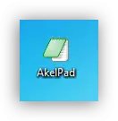 Njia ya mkato ya programu ya Akelpad kwenye Windows 7 Desktop.