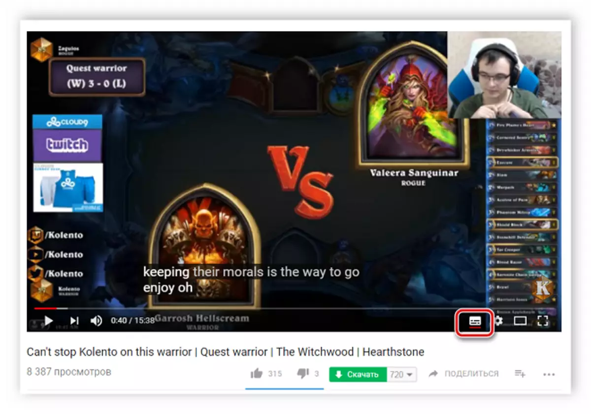 Youtube oyunçu altyazı düyməsini off dönüş