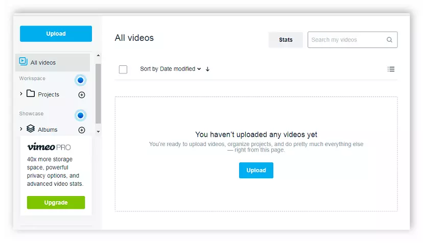 Video Manager in Vimeo