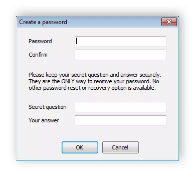 Кез-келген пирогонда профиль үшін пароль жасау