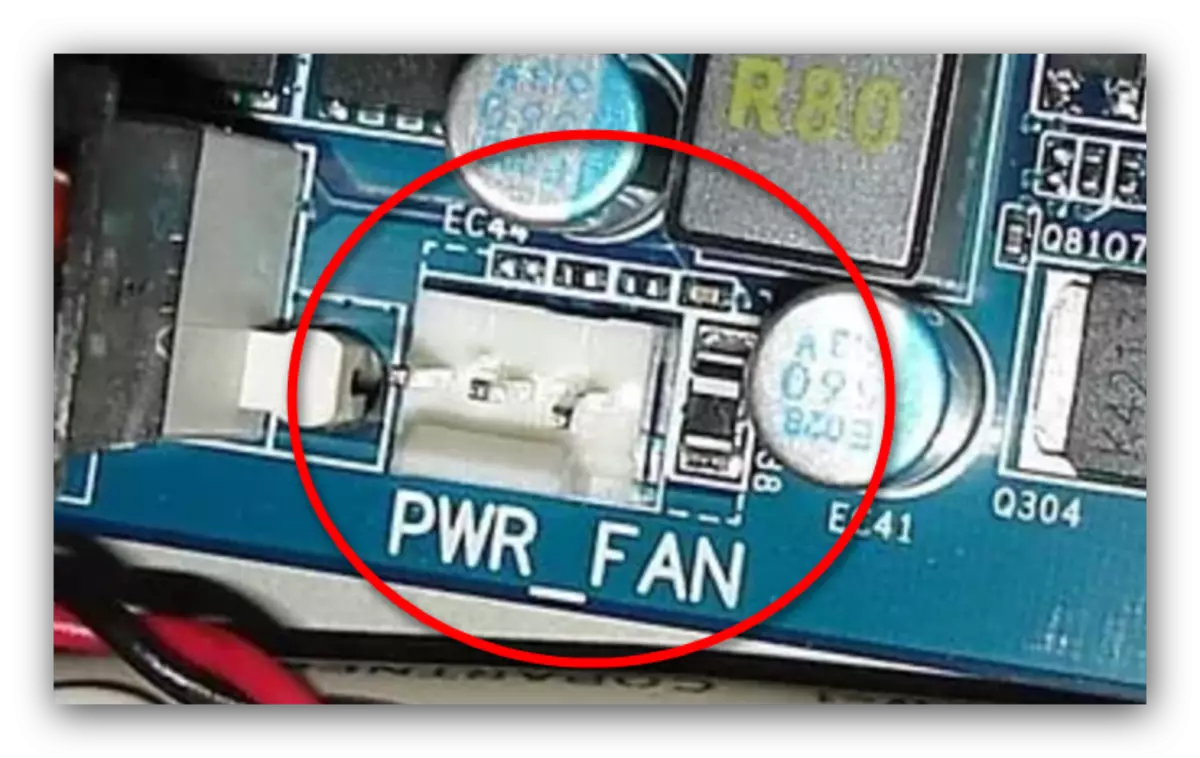Contacts Pwr fan sa motherboard.