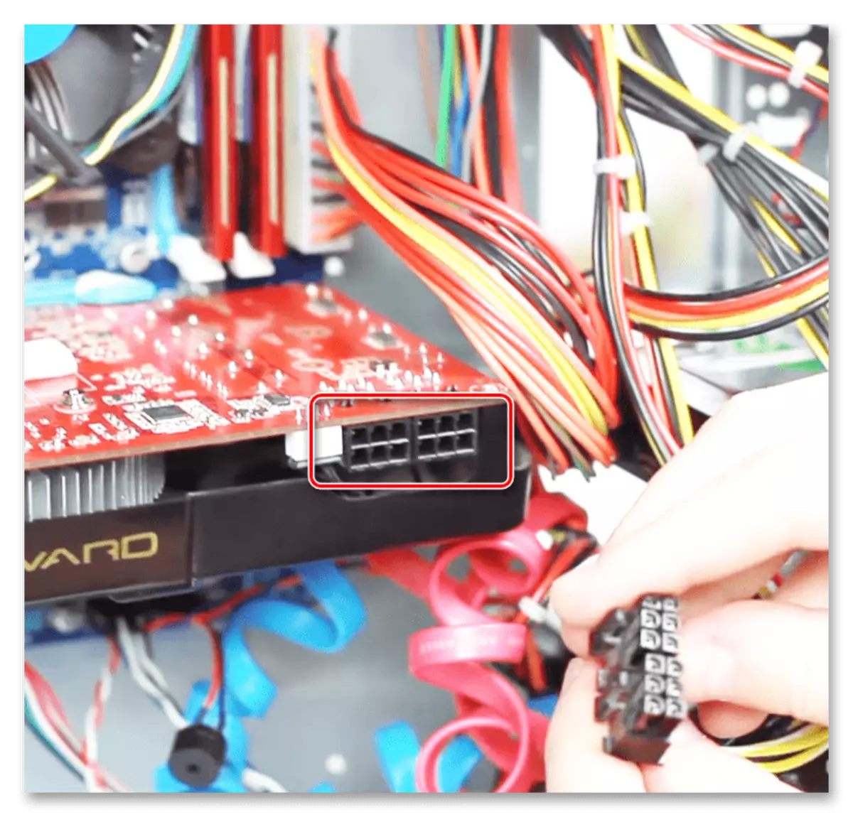 Connecting the video card