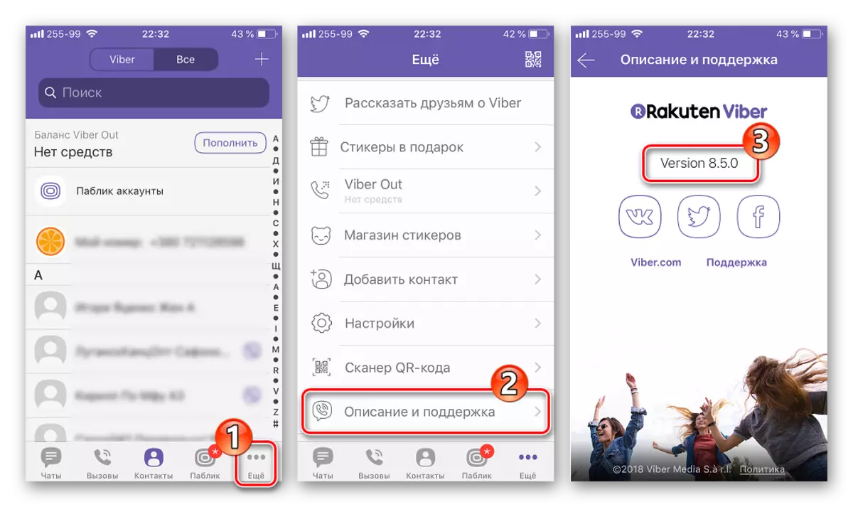 Viber kwa iOS Tafuta toleo la programu iliyowekwa