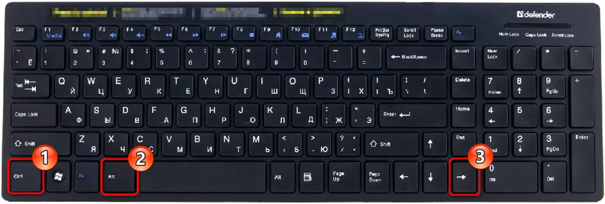 Rotiți tastele de combinare a ecranului de pe tastatură