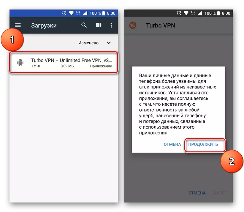 Installera Turbo VPN på Android