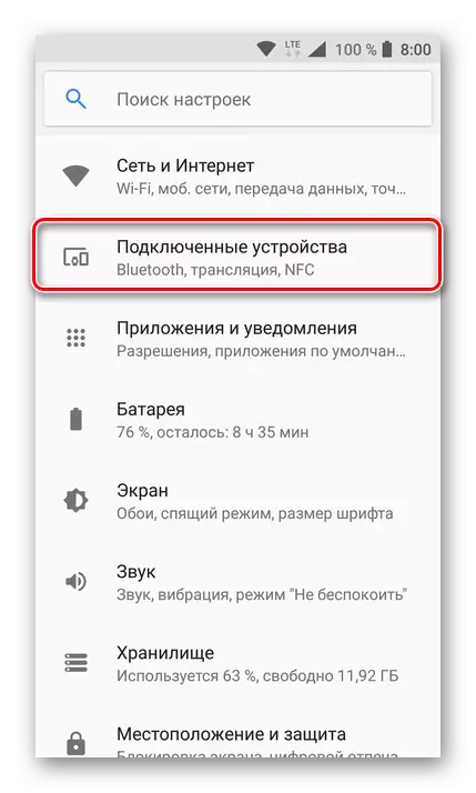 Perangkat yang terhubung di Android 8