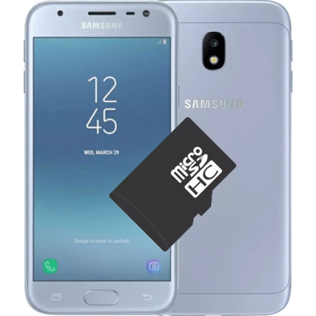 how to insert a memory card into Samsung j3