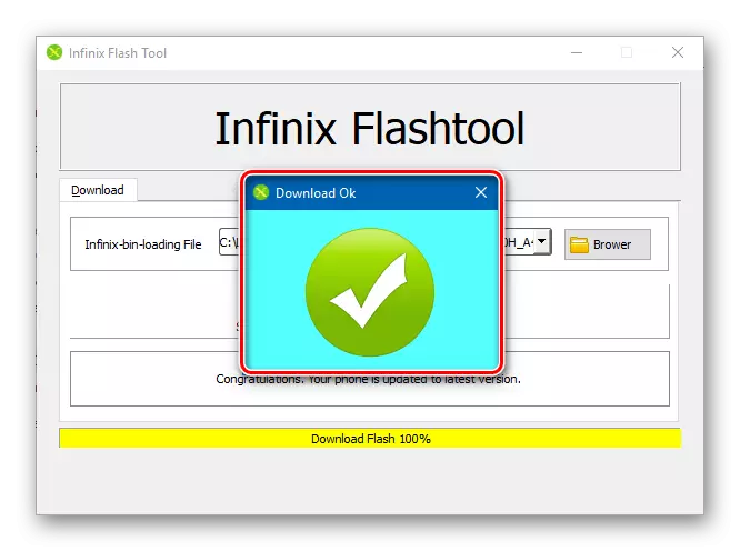 Spoločnosť Lenovo IDAPAD A7600 Firmware cez Infinix FlashTool bol úspešne dokončený