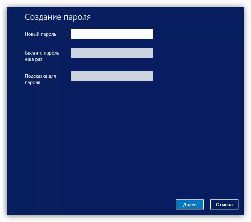 Lietotāja konta paroles iestatīšana sistēmā Windows 8
