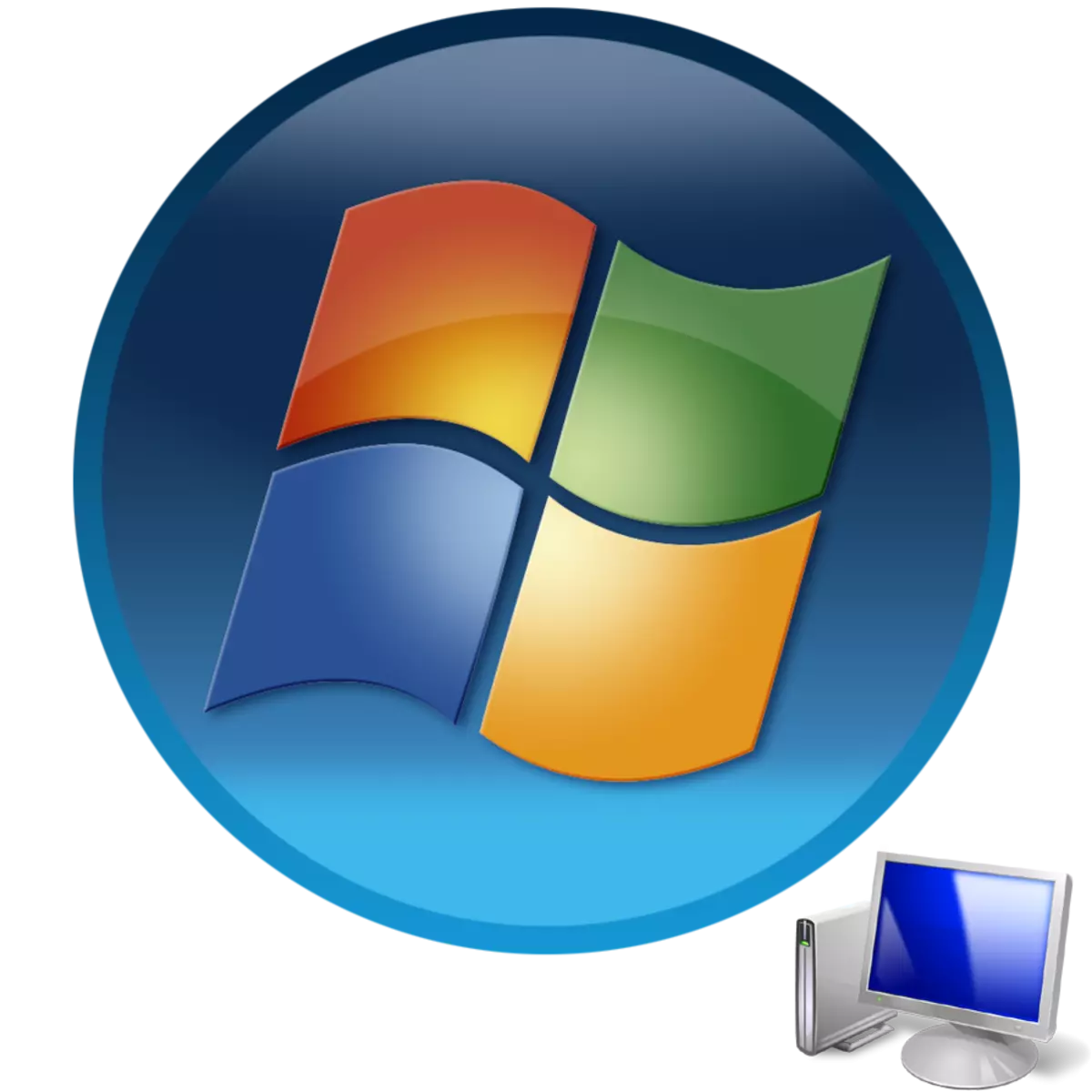Kuanzia kompyuta na mfumo wa uendeshaji wa Windows 7.