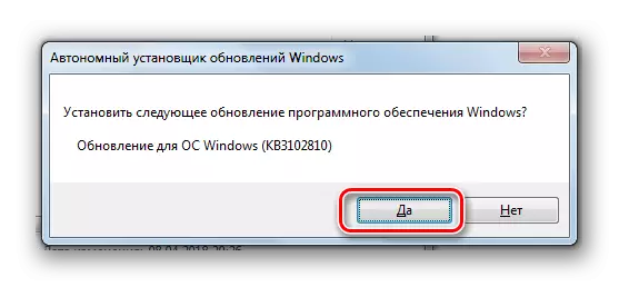 Potwierdzenie instalacji aktualizacji KB3102810 w oknie dialogowym Windows 7