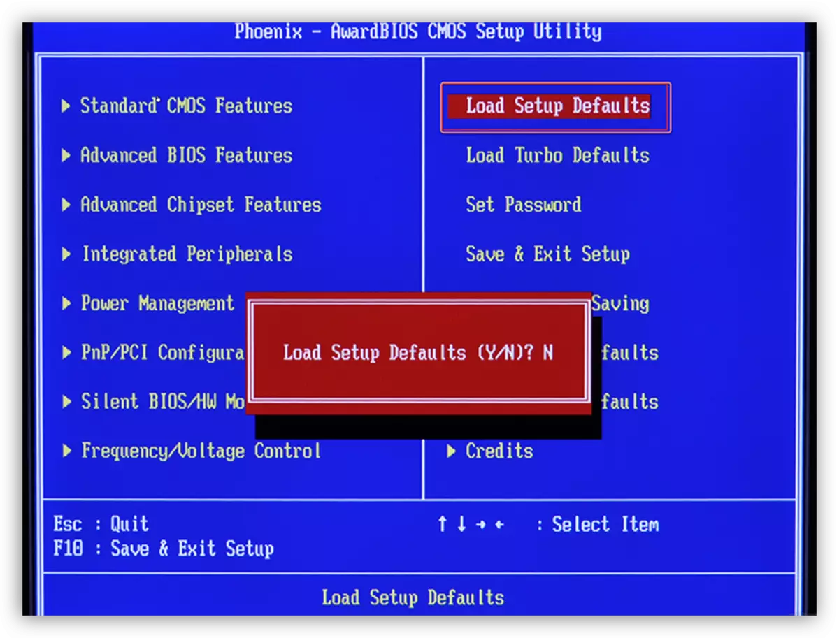 Atiestatīt BIOS iestatījumus, lai novērstu zilo nāves ekrānu