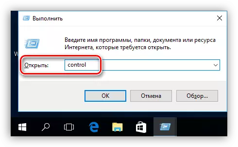 Run the control panel from the row run in Windows 10