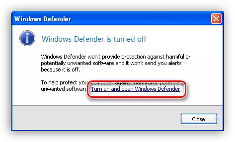 Reiniciar Windows XP Defender