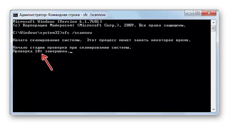 Windows 7 командадагы система файлларының бөтенлеген тикшерү тәртибе процедурасы