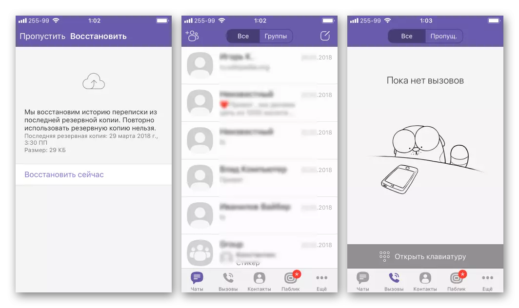 Viber за iPhone инсталиран IPA файл през itools е готов за работа