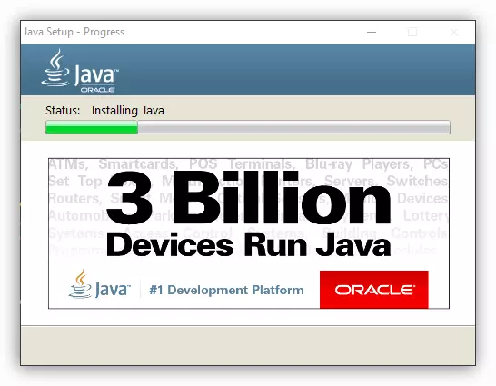 Proces inštalácie Java na počítači