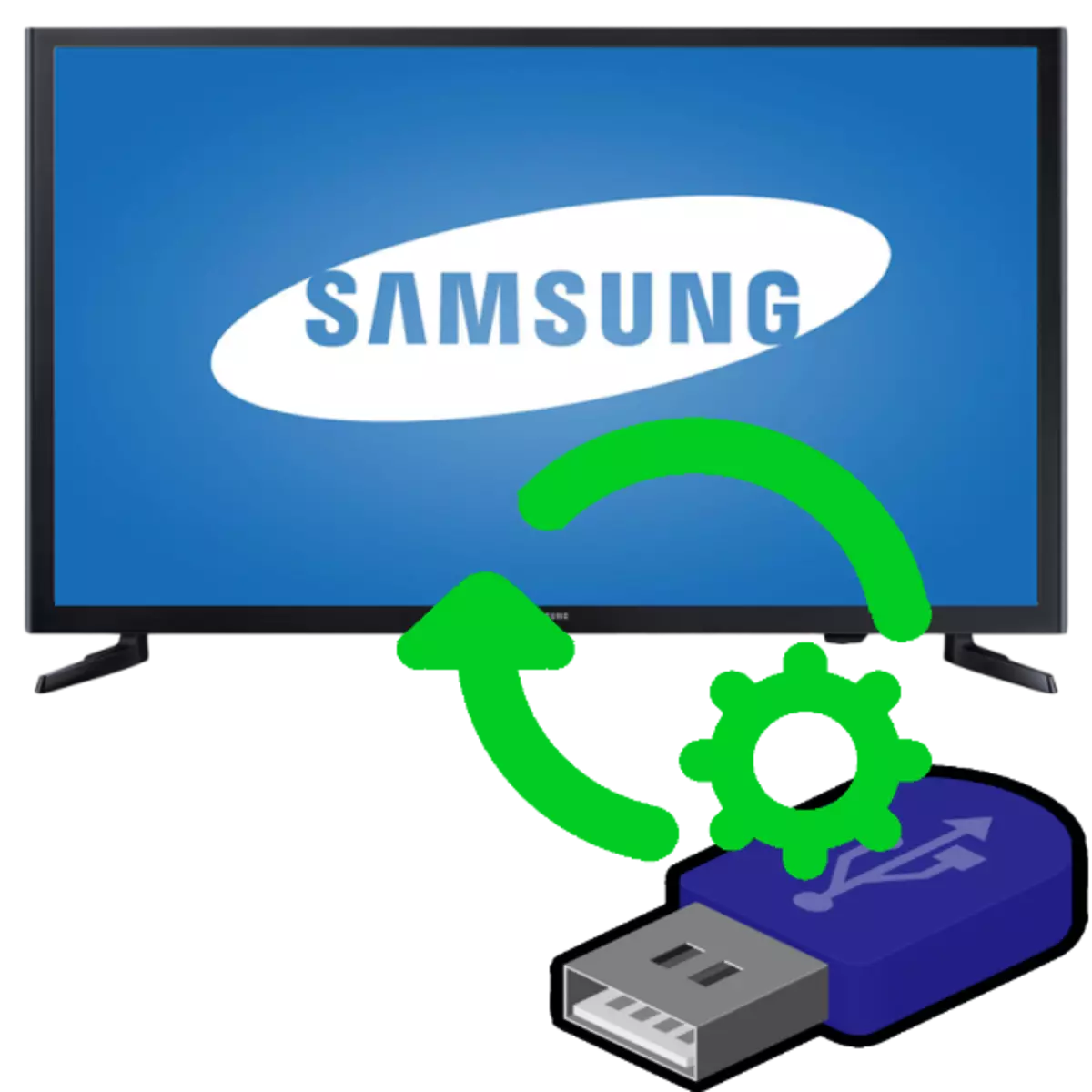Hoe om Samsung TV te werk deur middel van 'n flash drive
