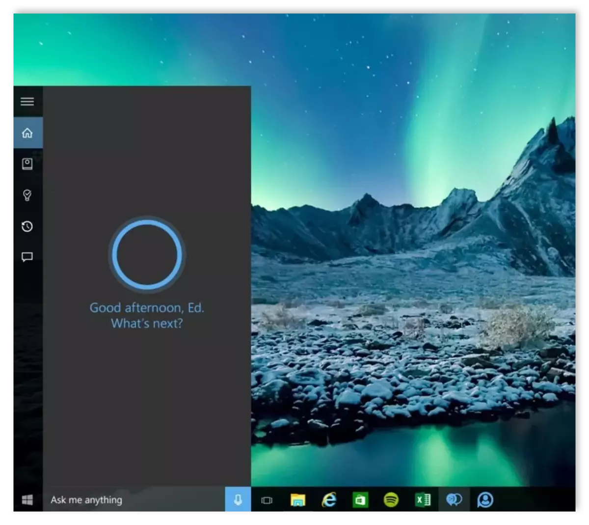 Cortana ونڈوز 10.