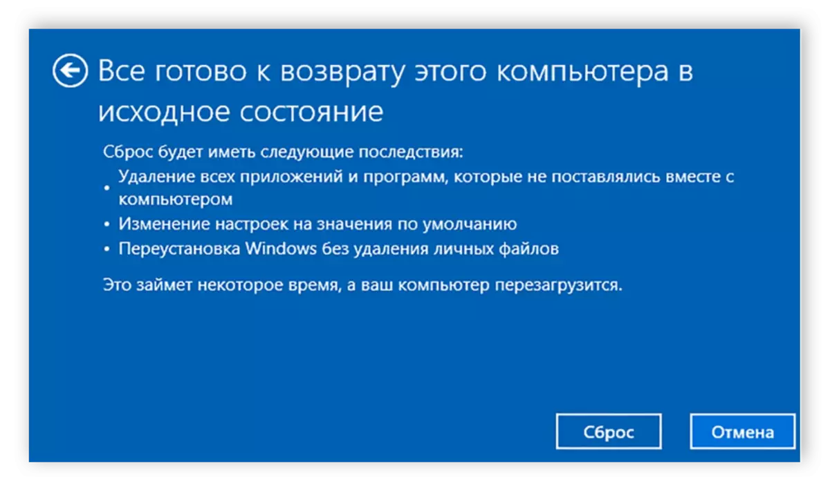 Obnovit nastavení systému Windows 10