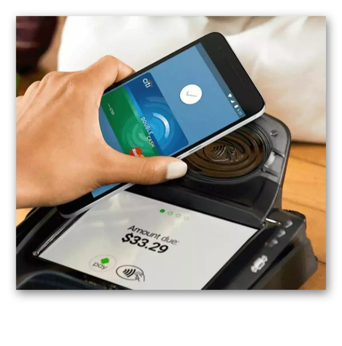 Processo de pagamento usando o Android-Pay