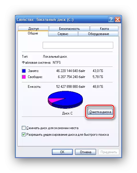 Switch to disk cleaning using Windows XP