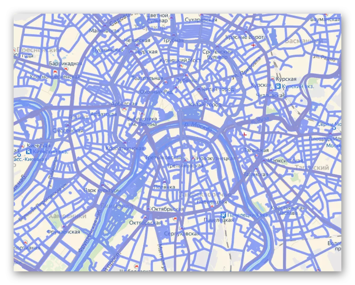Yandex.Maps da Panormammna Walk mövcud olan yollar.