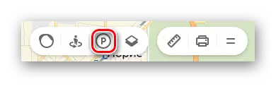 Pontio i'r tab Parcio yn Yandex.Maps