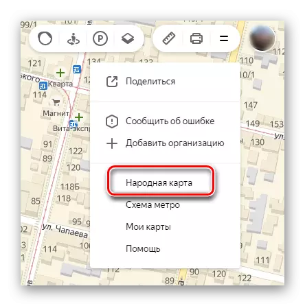 Pontio i fap gwerin yn Yandex.Maps